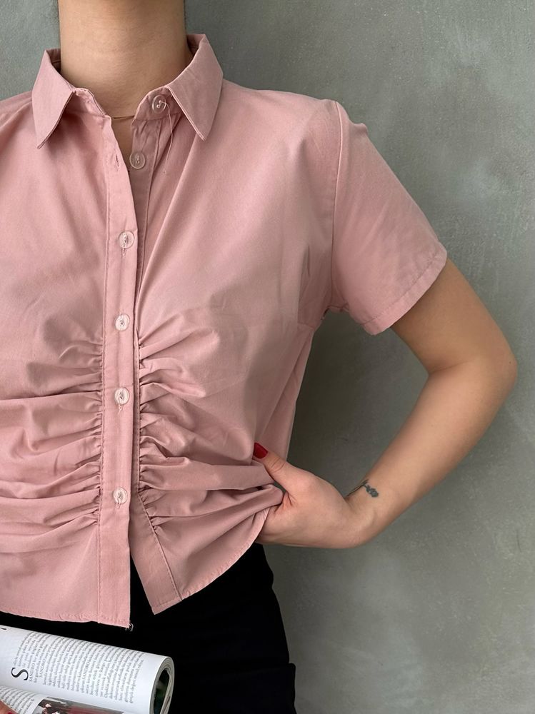 Powder Gimped Gathered Front Blouse – Brand: Topshow – Women & Kids, Baby Clothes Wholesale – TheBS Women