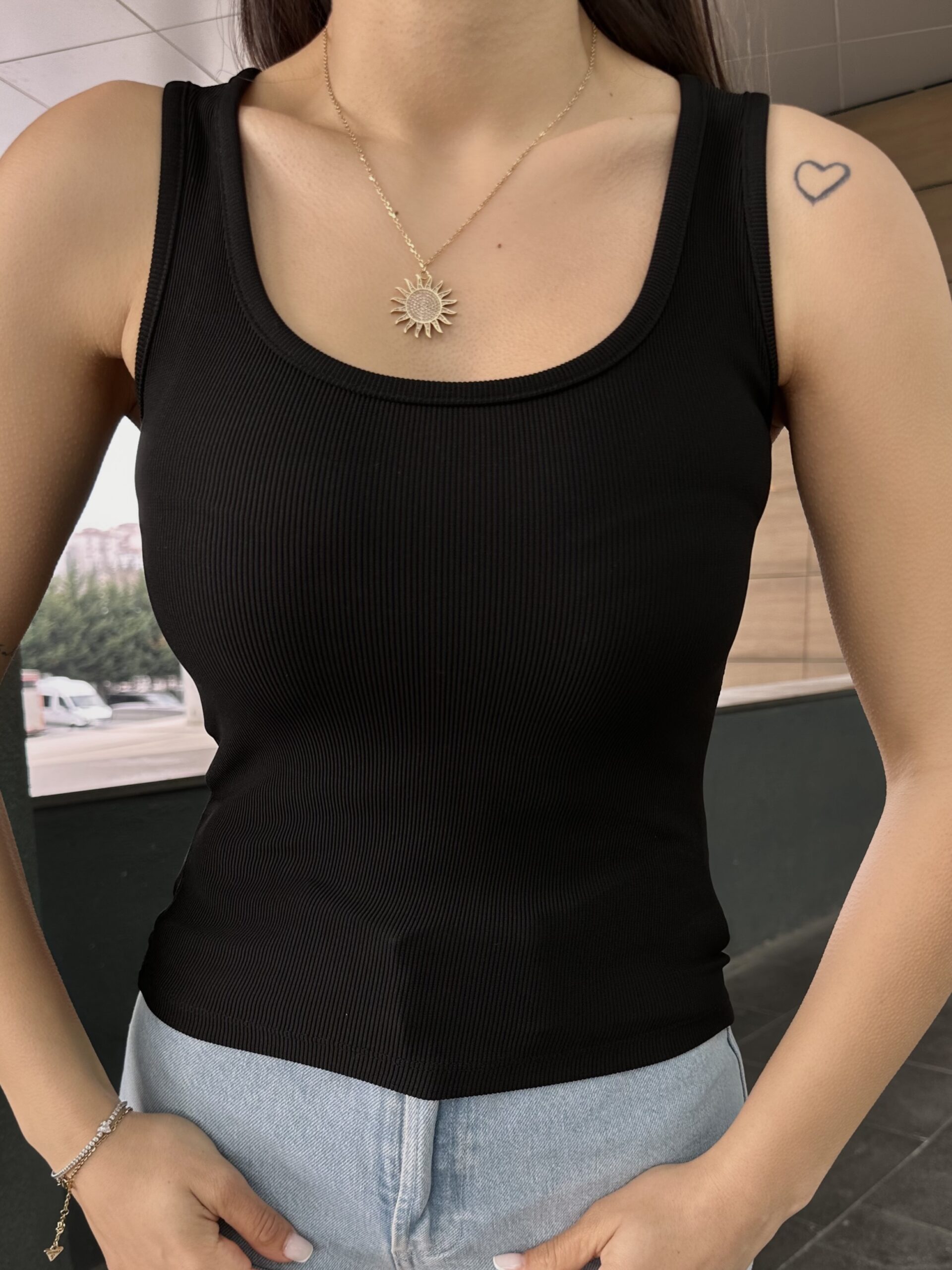 U-Neck Ottoman Fabric Undershirt - Brand: Fiori - Women & Kids, Baby Clothes Wholesale - TheBS Women