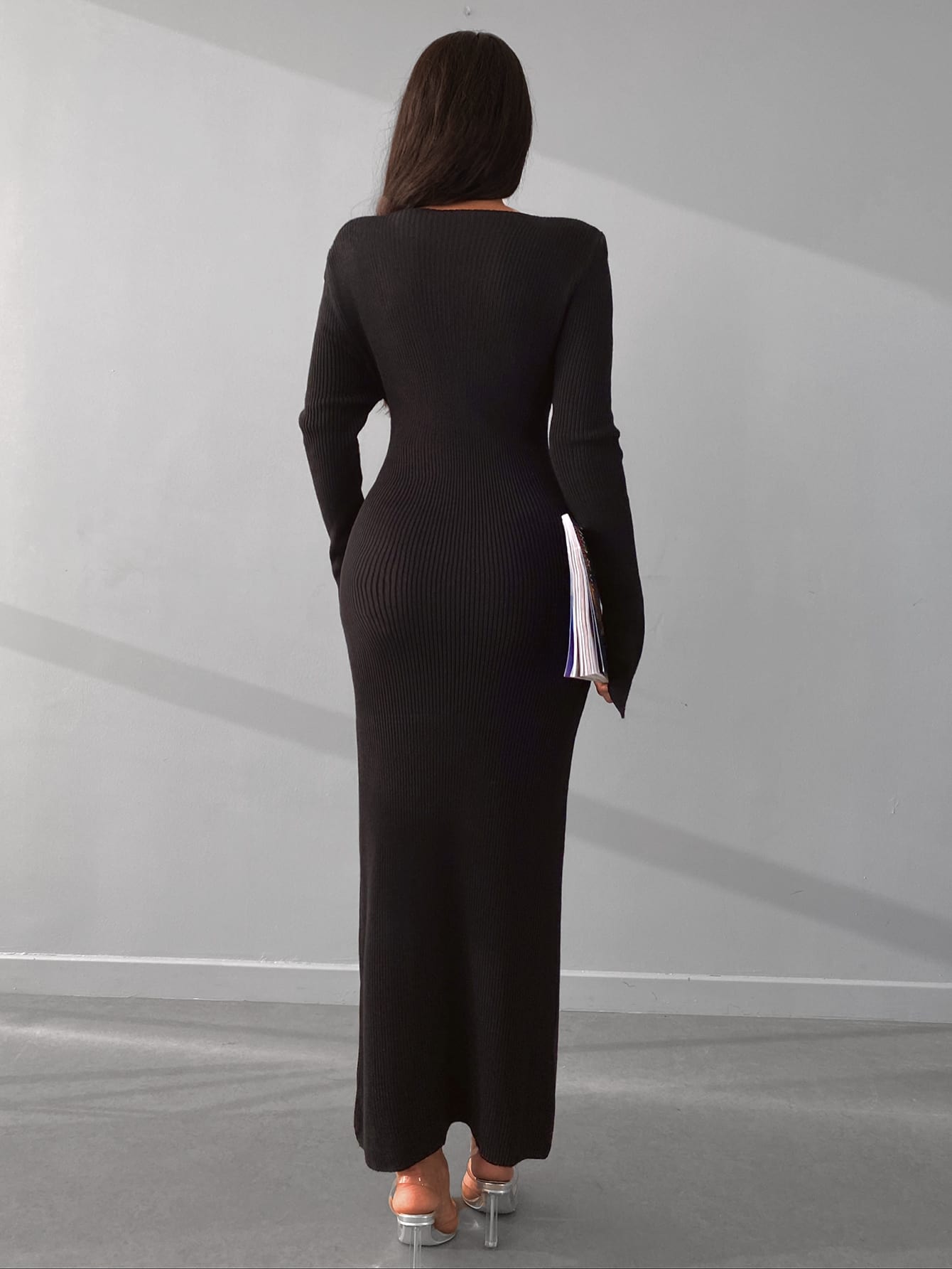 Slit Knitwear Dress - Brand: My Fashion - Women & Kids, Baby Clothes Wholesale - TheBS Women