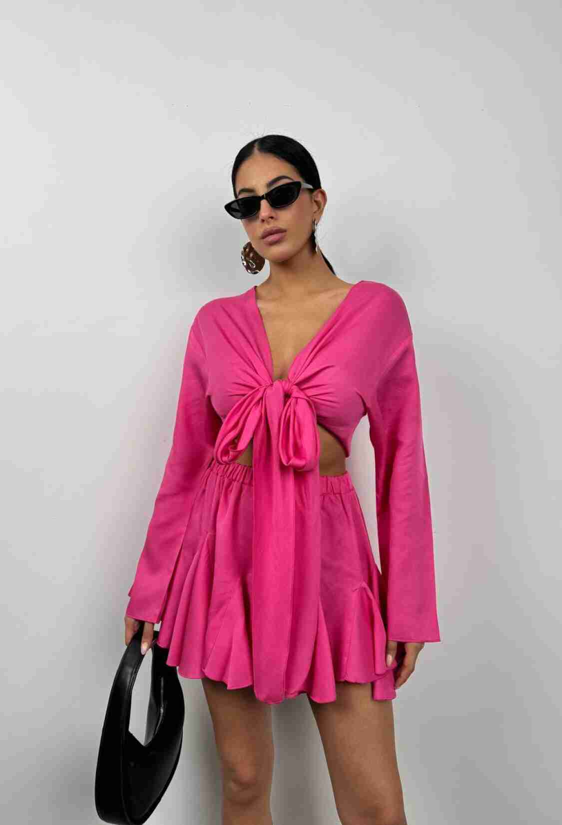 Boat Neck Long Sleeve Crop - Brand: Black Fashion - Women & Kids, Baby Clothes Wholesale - TheBS Women