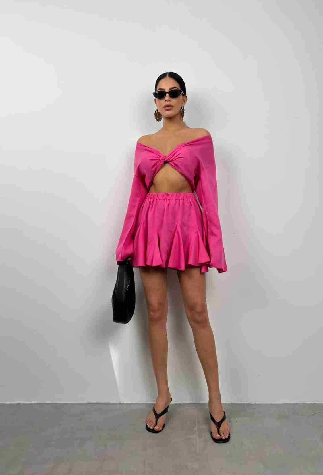 Boat Neck Long Sleeve Crop - Brand: Black Fashion - Women & Kids, Baby Clothes Wholesale - TheBS Women