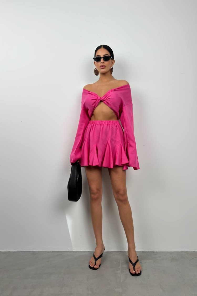 Boat Neck Long Sleeve Crop - Brand: Black Fashion - Women & Kids, Baby Clothes Wholesale - TheBS Women