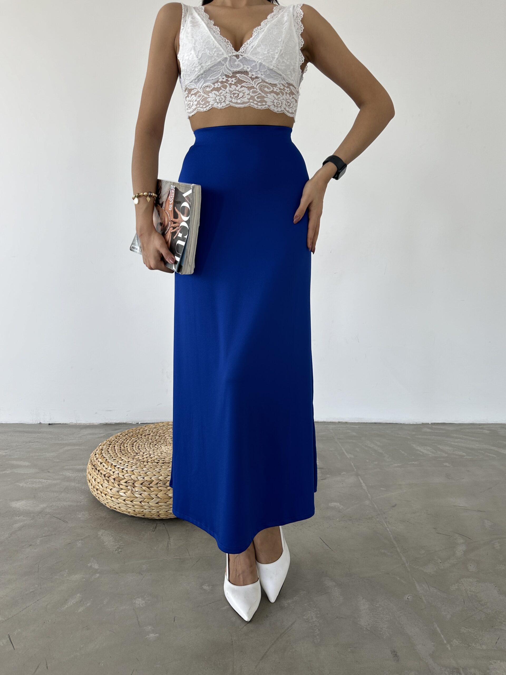 Scuba Flared Skirt With Elastic Waist - Brand: Fiori - Women & Kids, Baby Clothes Wholesale - TheBS Women