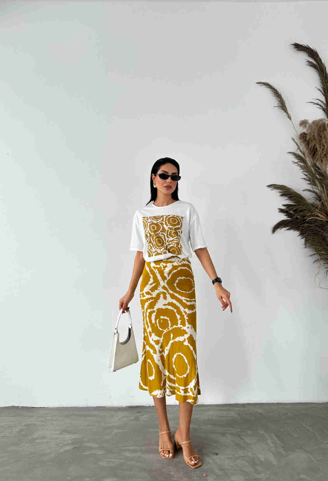 Ethnic Patterned Skirt With Elastic Waist - Brand: Fiori - Women & Kids, Baby Clothes Wholesale - TheBS Women