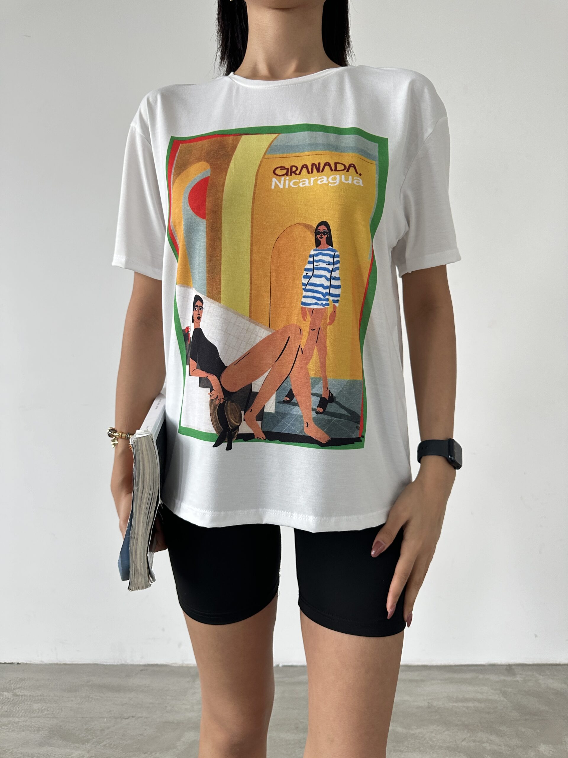 Contrast Girl Printed T-shirt - Brand: Fiori - Women & Kids, Baby Clothes Wholesale - TheBS Women