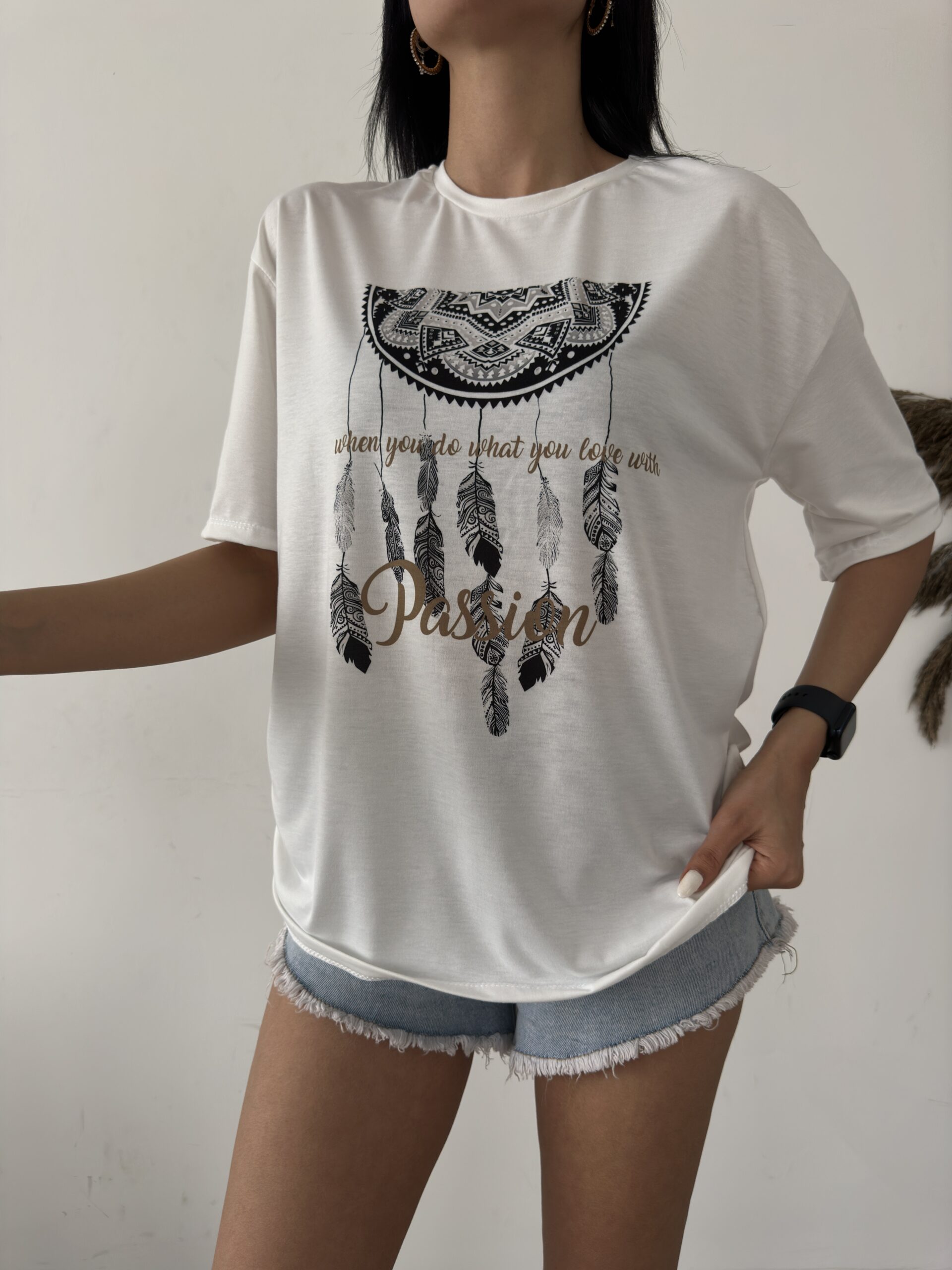 Passion Printed T-Shirt - Brand: Fiori - Women & Kids, Baby Clothes Wholesale - TheBS Women