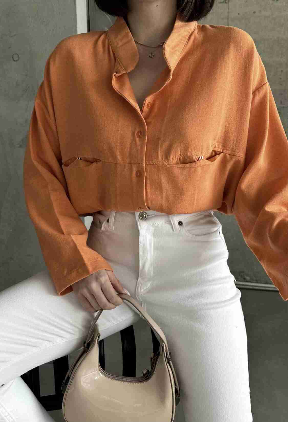 Oversize Linen Shirt - Brand: My Fashion - Women & Kids, Baby Clothes Wholesale - TheBS Women