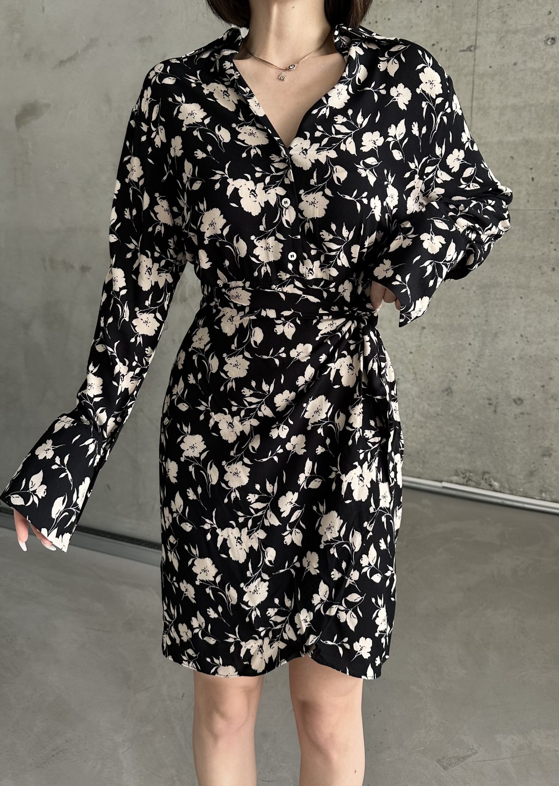 Tulip Collar Shirt Pattern Dress - Brand: My Fashion - Women & Kids, Baby Clothes Wholesale - TheBS Women