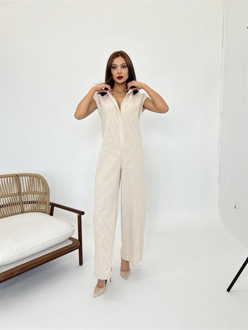 Jumpsuit - Beige - Brand: Fame - Women & Kids, Baby Clothes Wholesale - TheBS Women