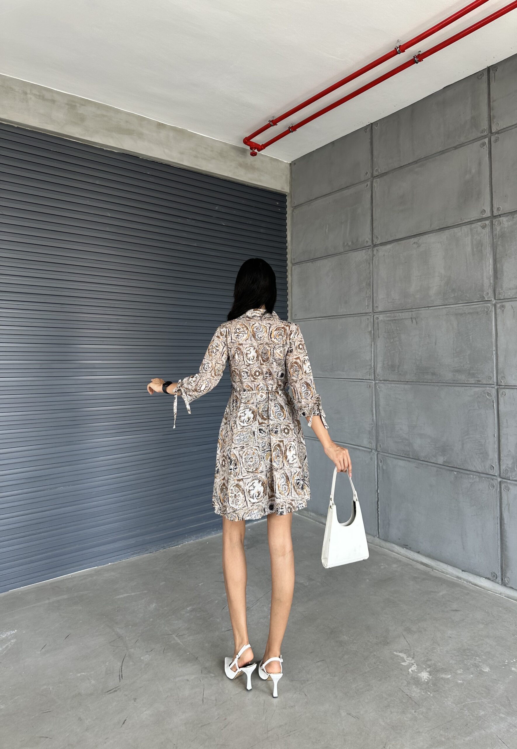 Shawl Pattern Shirt Collar Lace Detailed Buttoned Dress – Brand: Fiori – Women & Kids, Baby Clothes Wholesale – TheBS Women