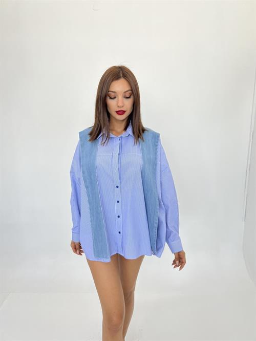 Shirt -And White Striped - Brand: Fame - Women & Kids, Baby Clothes Wholesale - TheBS Women