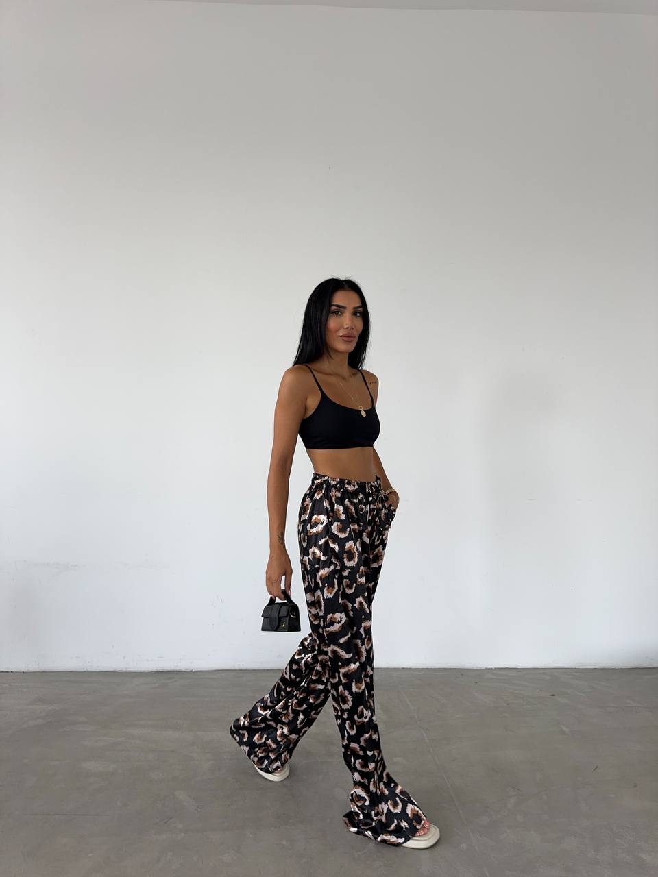 Satin Trousers With Elastic Waist – Brand: Fiori – Women & Kids, Baby Clothes Wholesale – TheBS Women