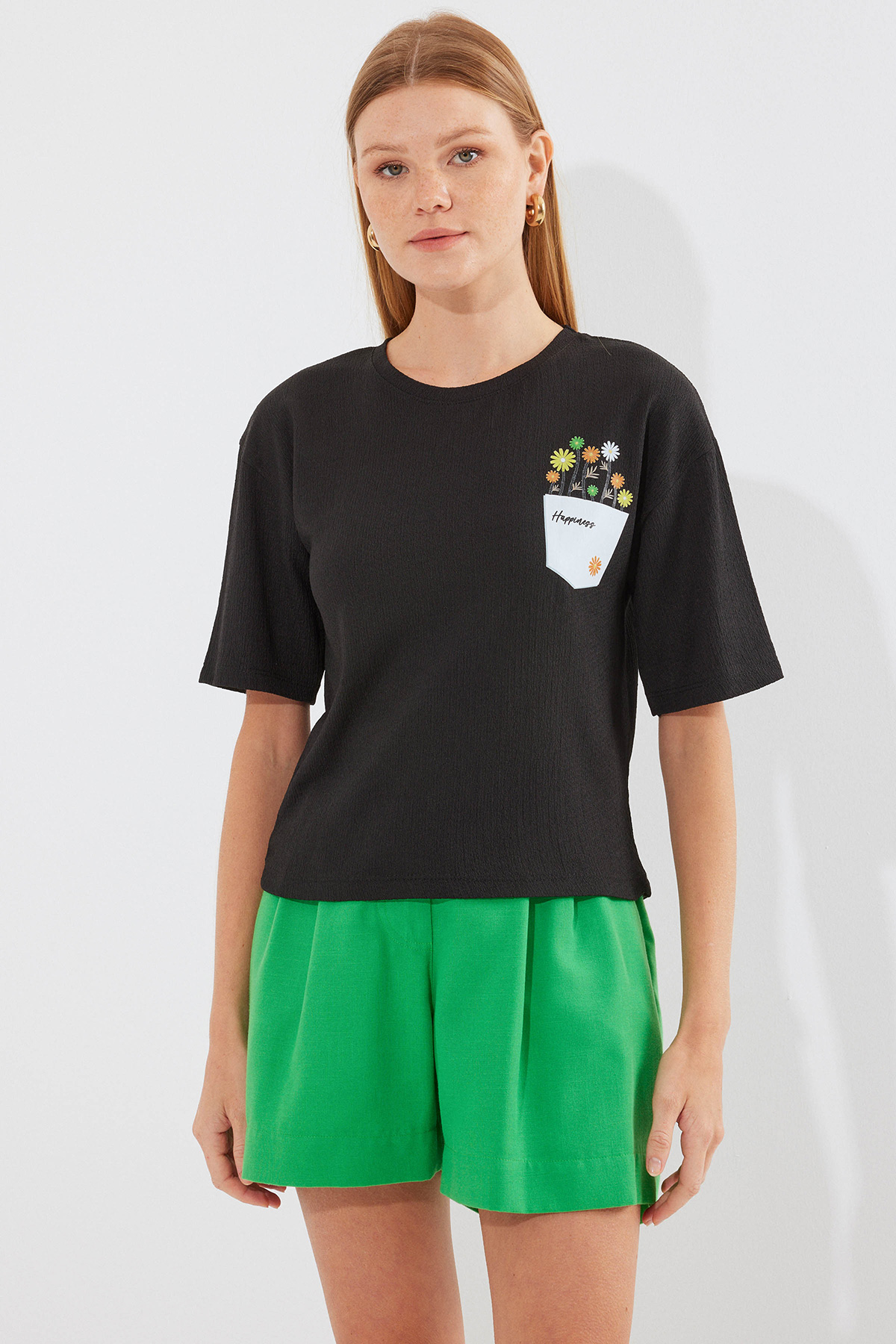 Printed Knitted Basic T-Shirt - Brand: Bigdart - Women & Kids, Baby Clothes Wholesale - TheBS Women