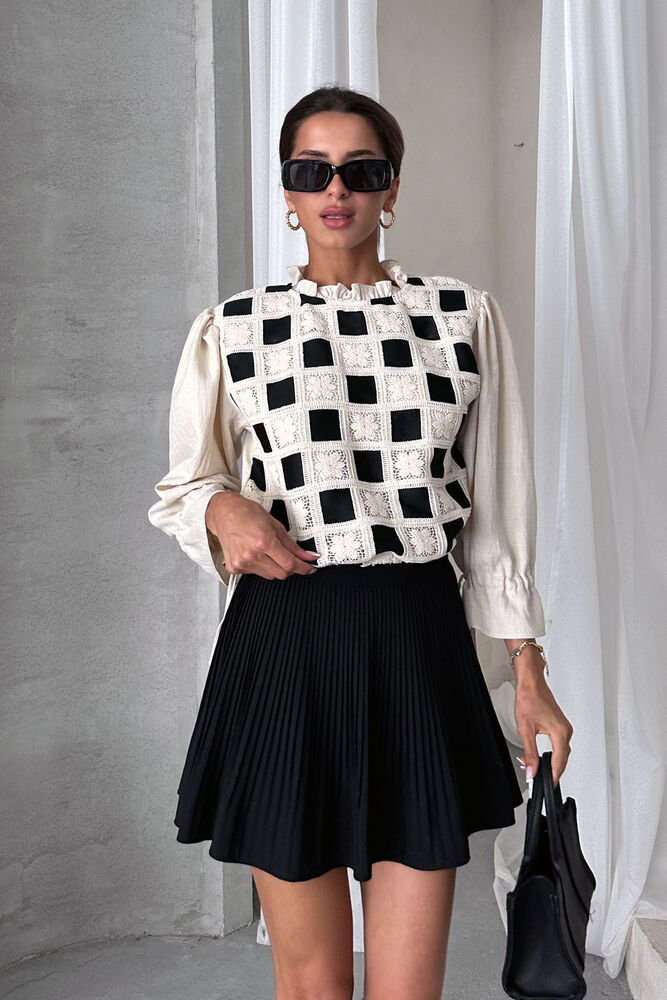 StoneLace Detailed Blouse - Brand: Topshow - Women & Kids, Baby Clothes Wholesale - TheBS Women