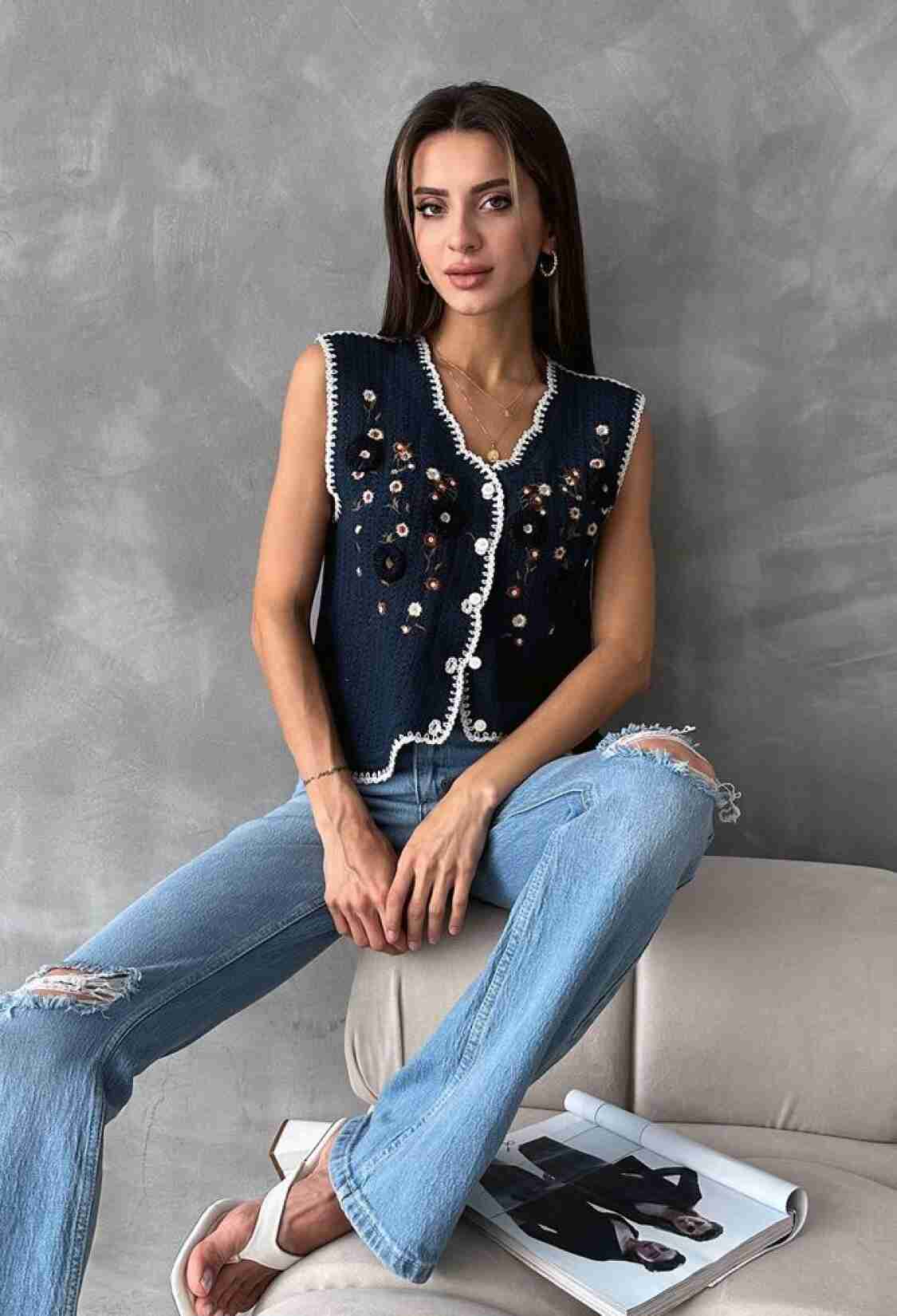 Embroidered Vest - Brand: Topshow - Women & Kids, Baby Clothes Wholesale - TheBS Women