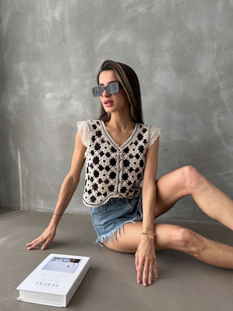 Stone Black Buttoned Vest – Brand: Topshow – Women & Kids, Baby Clothes Wholesale – TheBS Women