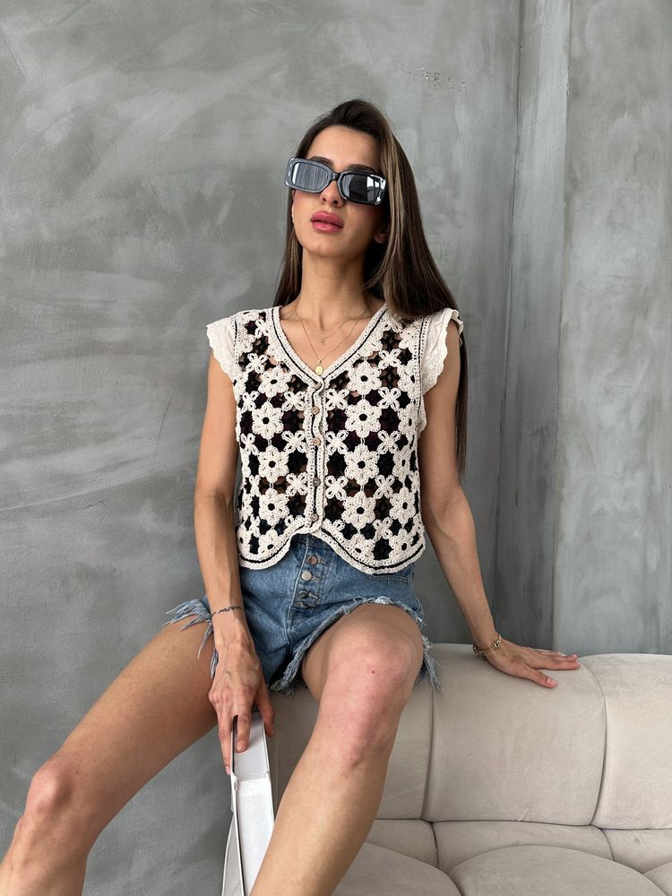 Stone Black Buttoned Vest – Brand: Topshow – Women & Kids, Baby Clothes Wholesale – TheBS Women