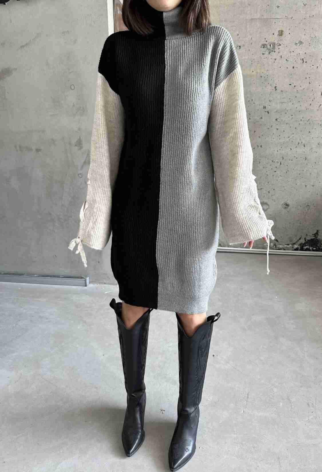 Two-Tone Raised Dress - Brand: My Fashion - Women & Kids, Baby Clothes Wholesale - TheBS Women