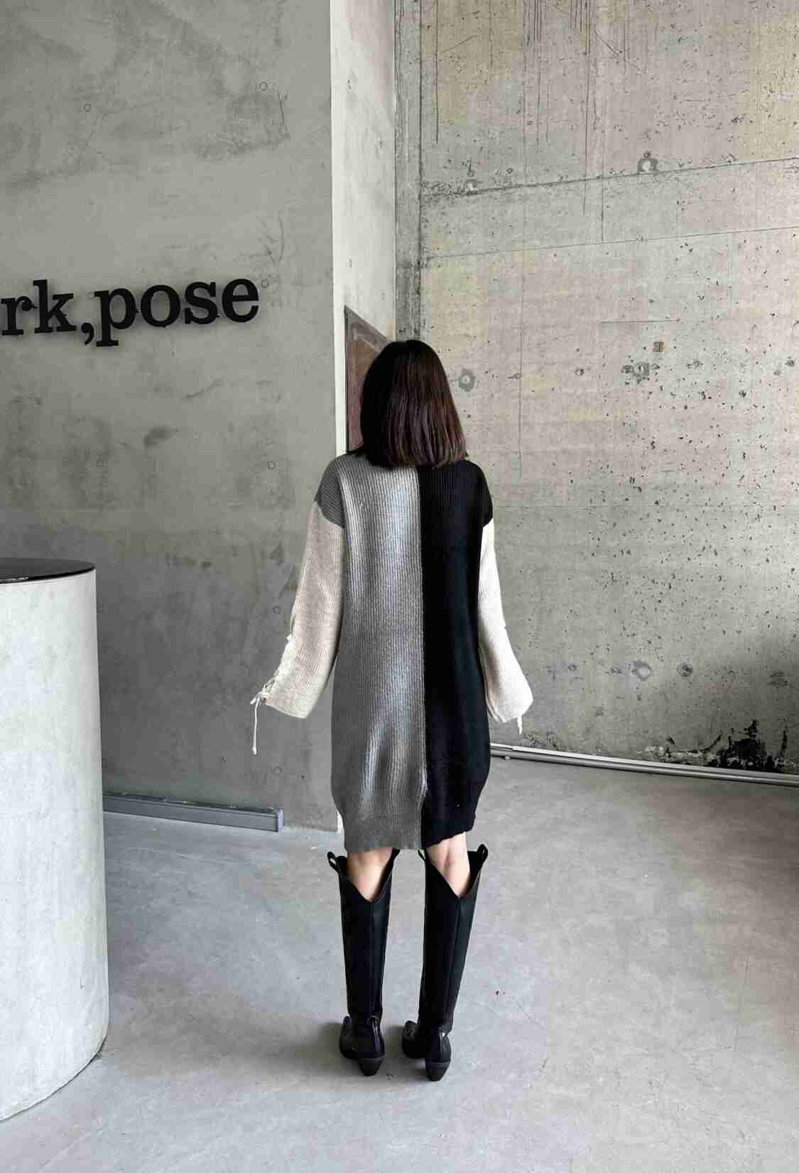 Two-Tone Raised Dress - Brand: My Fashion - Women & Kids, Baby Clothes Wholesale - TheBS Women