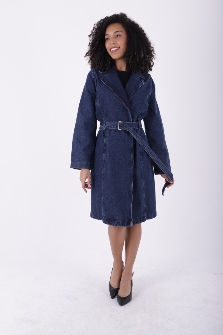 Belted Denim Trench Coat - Brand: XLove - Women & Kids, Baby Clothes Wholesale - TheBS Women
