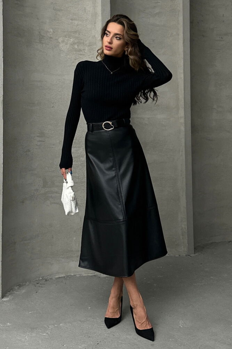 Leather Belted Skirt - Brand: Topshow - Women & Kids, Baby Clothes Wholesale - TheBS Women
