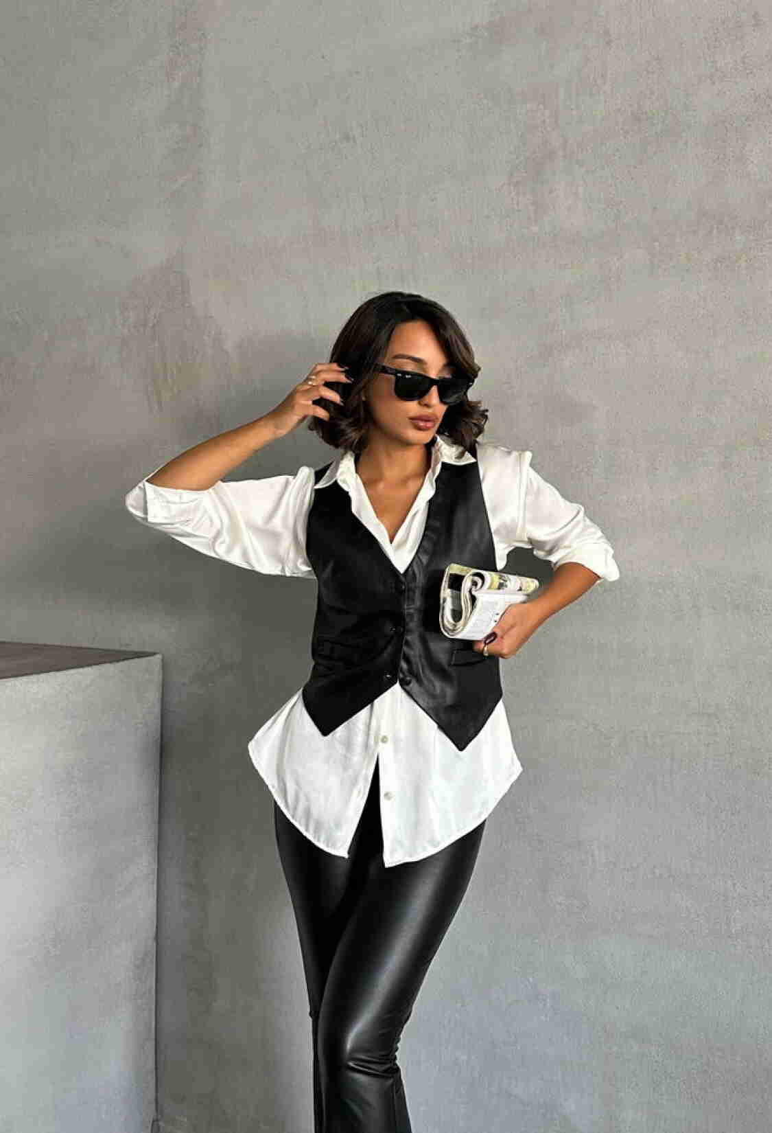 Buttoned Leather Vest - Brand: Topshow - Women & Kids, Baby Clothes Wholesale - TheBS Women