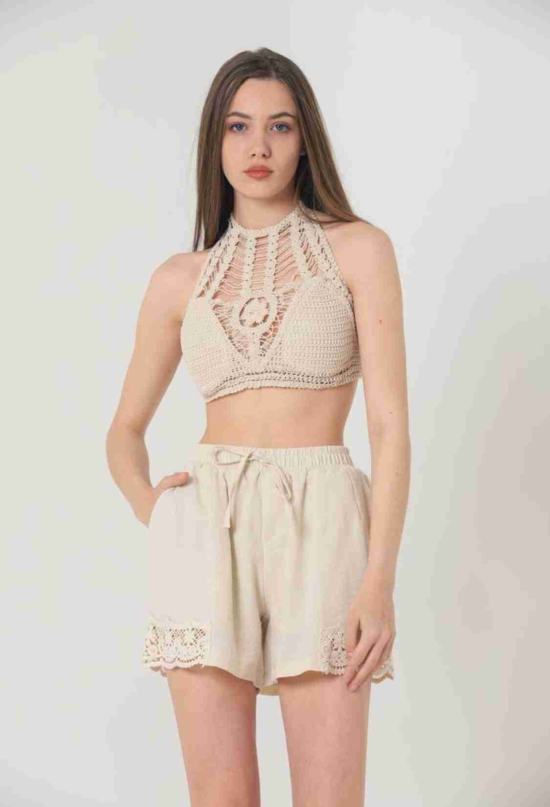 Lace Bikini Top - Raw - Brand: Topshow - Women & Kids, Baby Clothes Wholesale - TheBS Women