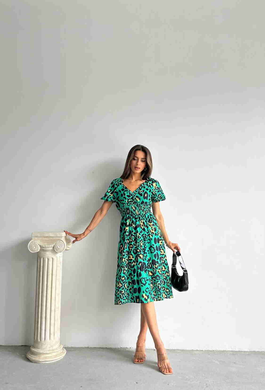 Leopard Patterned Long Dress - Brand: Topshow - Women & Kids, Baby Clothes Wholesale - TheBS Women