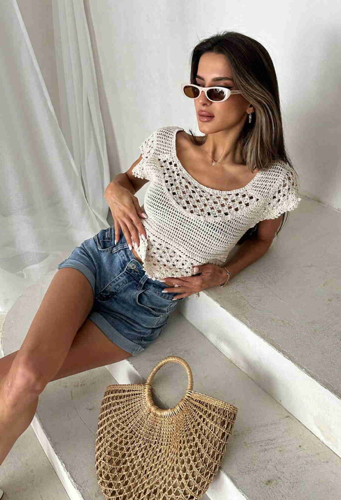 Lace Blouse - Ecru - Brand: Topshow - Women & Kids, Baby Clothes Wholesale - TheBS Women