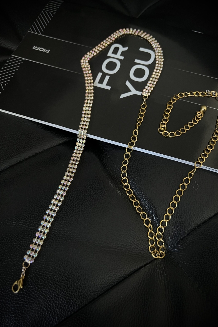 Women's Gold Stone Chain Belt - Brand: Fiori - Women & Kids, Baby Clothes Wholesale - TheBS Women