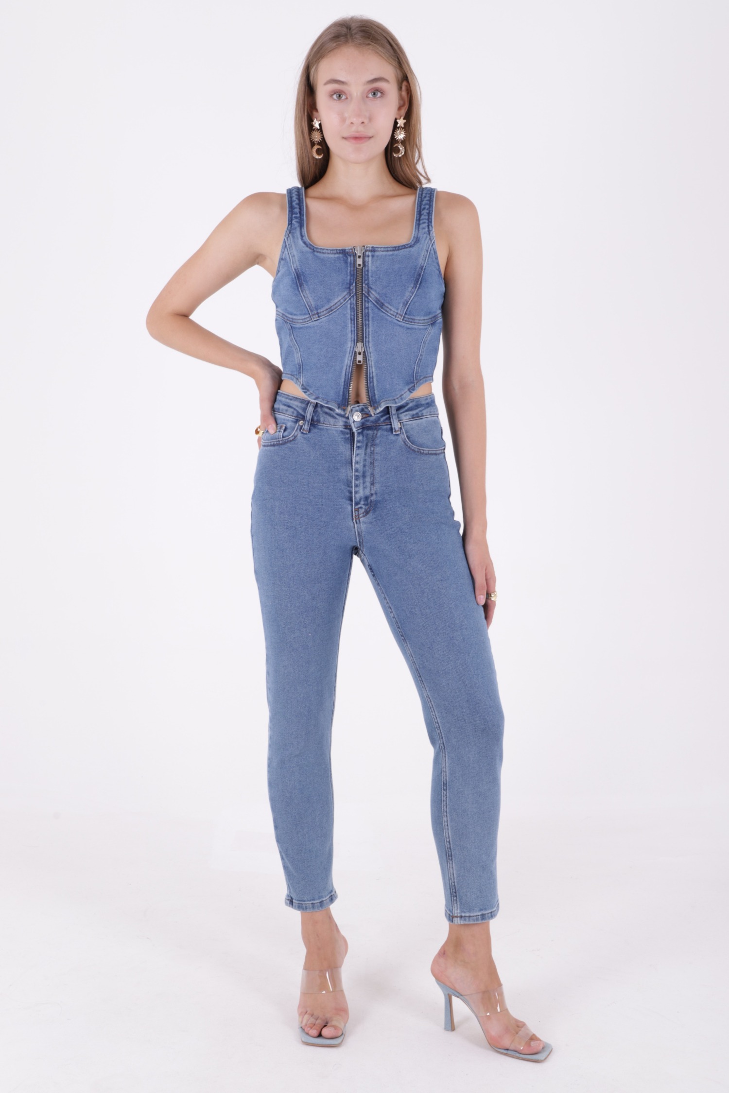 High Waist Comfort Slim Ankle Length Jeans - Brand: XLove - Women & Kids, Baby Clothes Wholesale - TheBS Women