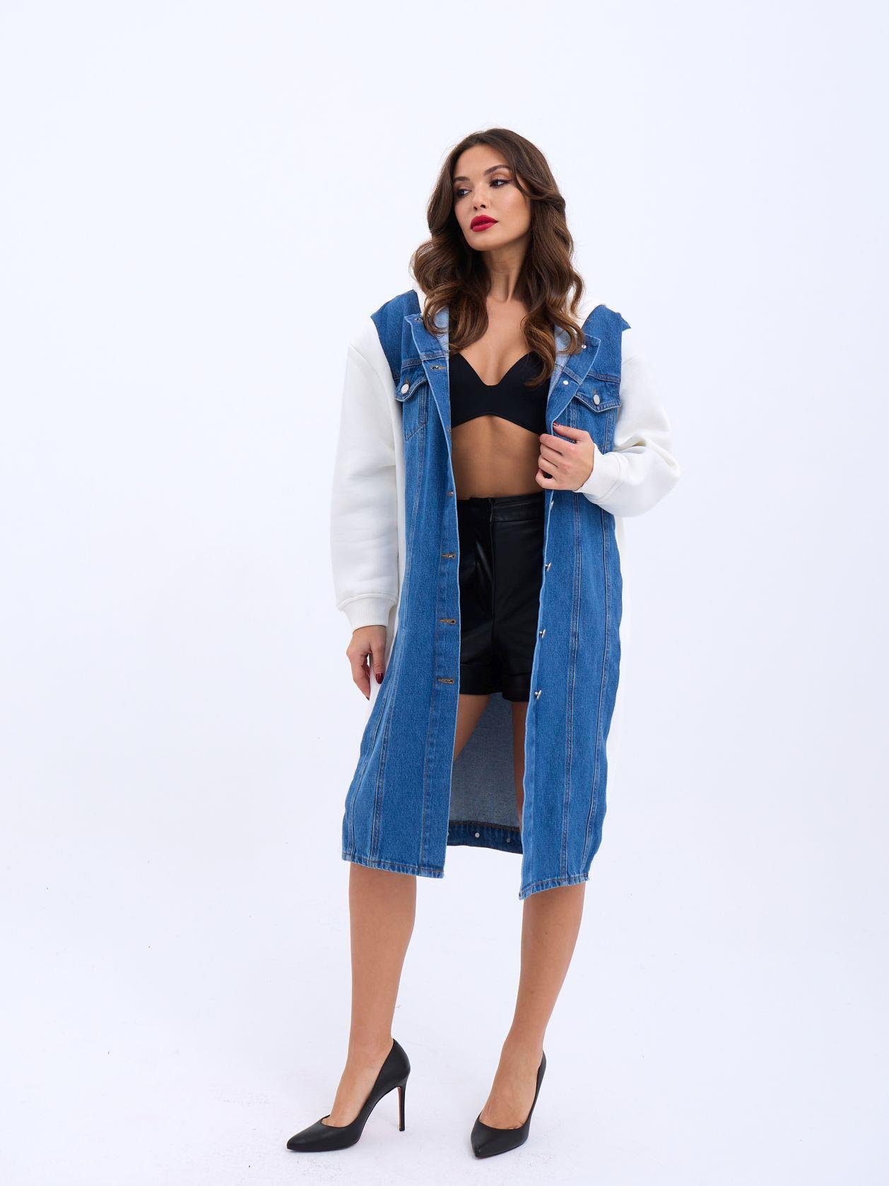 Long Denim Jacket - Brand: Fame - Women & Kids, Baby Clothes Wholesale - TheBS Women