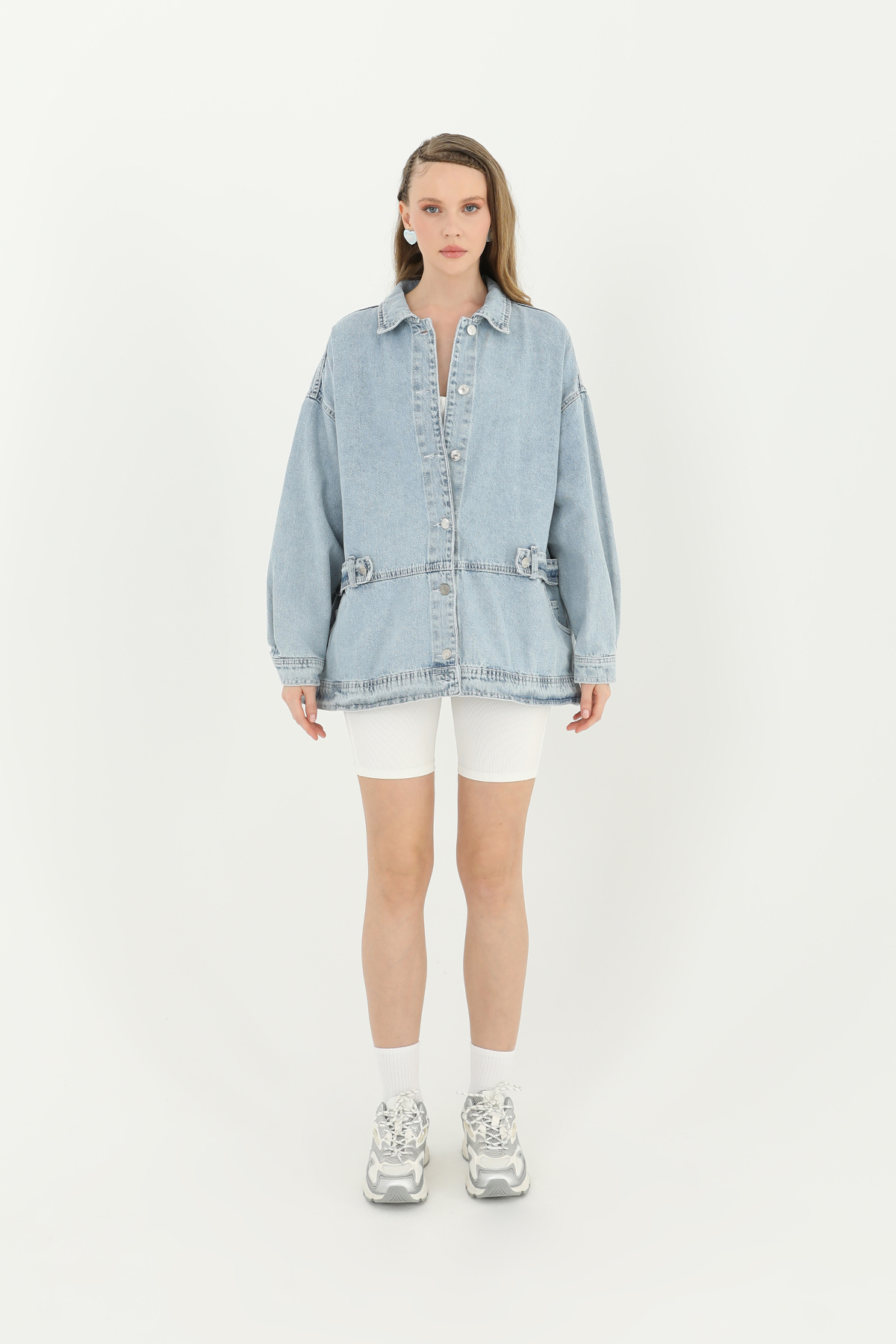 Women's Waist Detailed Denim Jacket - Brand: SOUL - Women & Kids, Baby Clothes Wholesale - TheBS Women