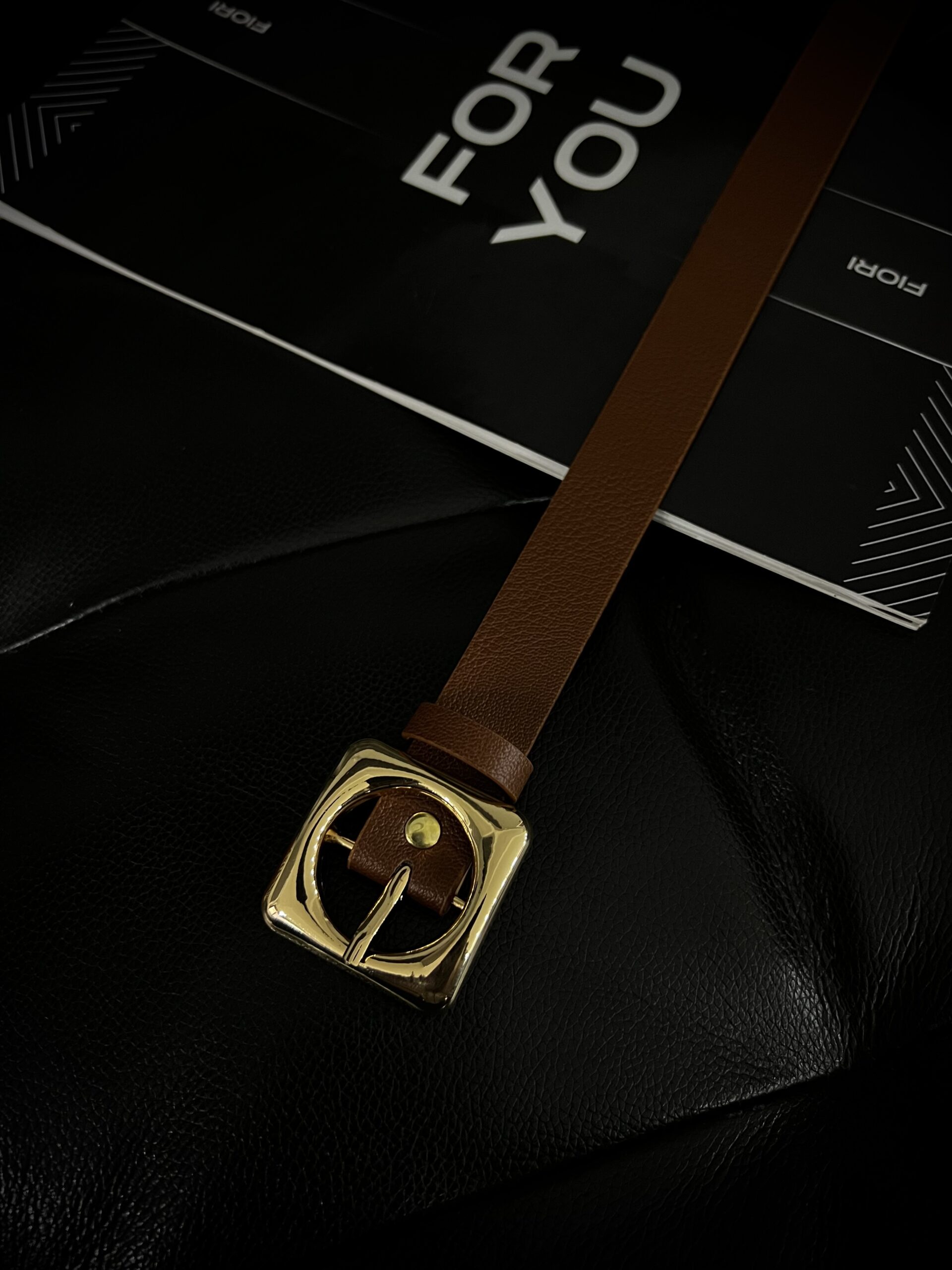 Square Gold Buckle Women's Belt - Brand: Fiori - Women & Kids, Baby Clothes Wholesale - TheBS Women