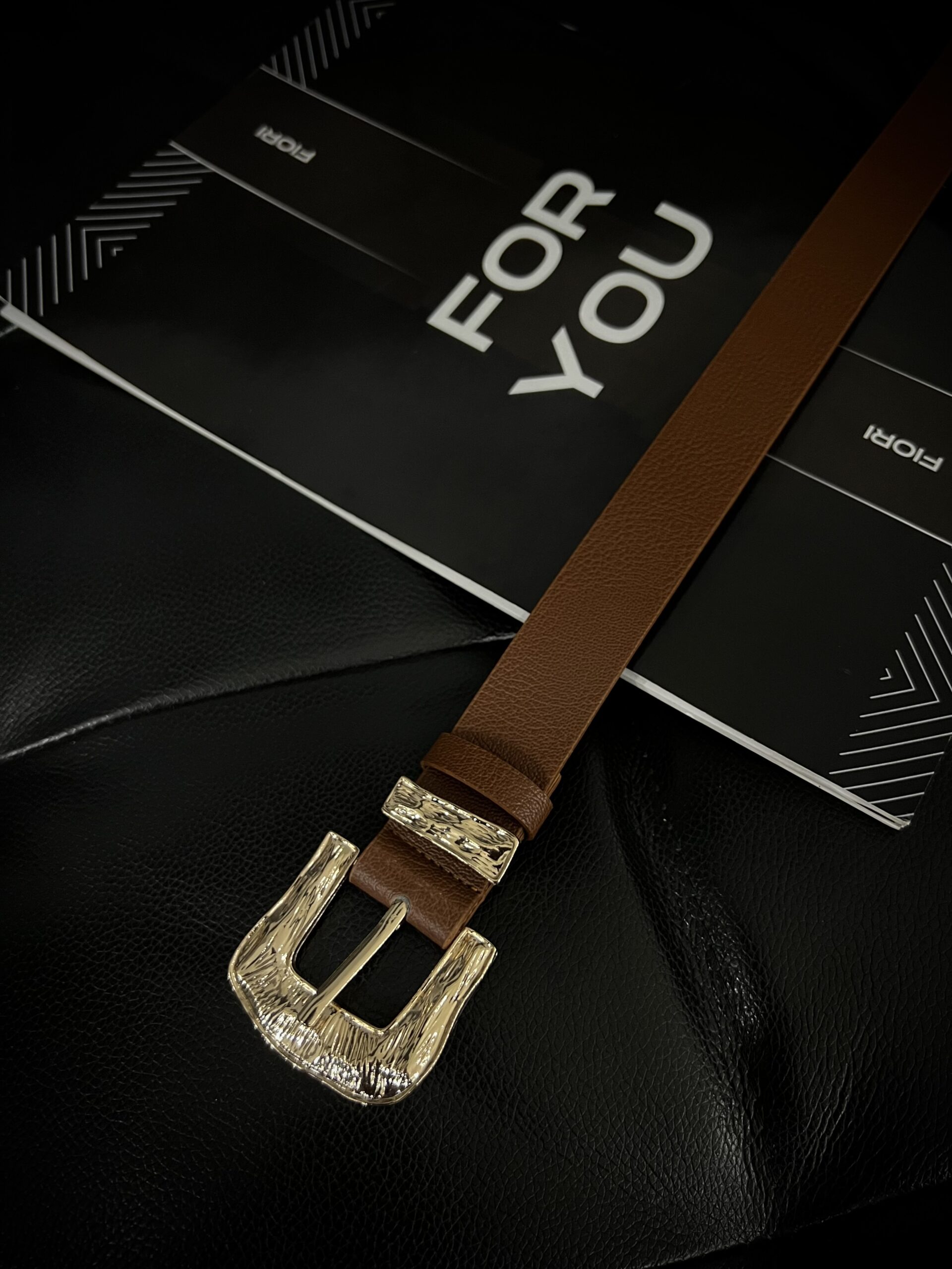 Fiori Gold Buckle Gold Cross Women's Belt - Brand: Fiori - Women & Kids, Baby Clothes Wholesale - TheBS Women