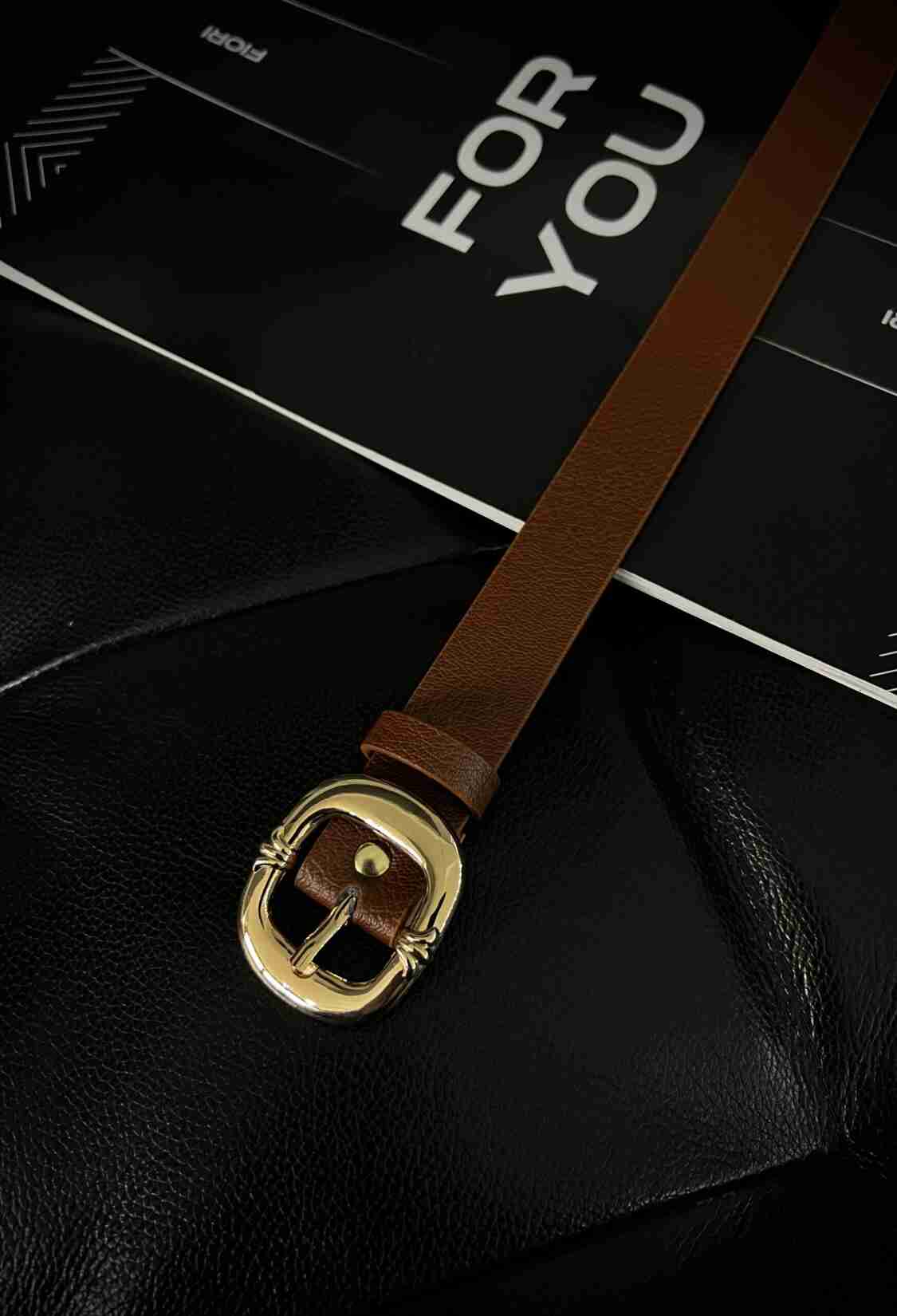 Oval Gold Buckle Women's Belt - Brand: Fiori - Women & Kids, Baby Clothes Wholesale - TheBS Women