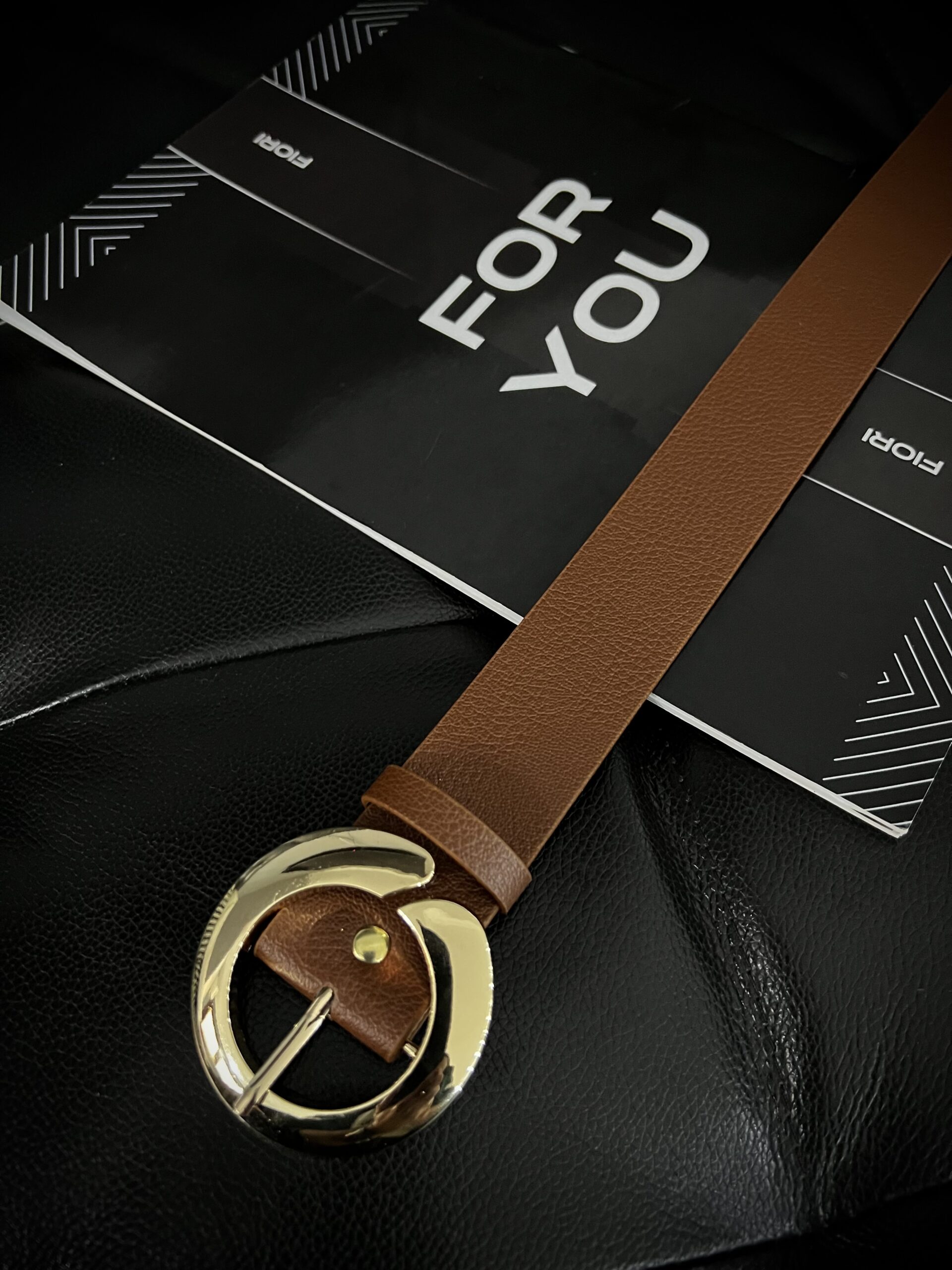 Round Gold Buckle Women's Belt - Brand: Fiori - Women & Kids, Baby Clothes Wholesale - TheBS Women