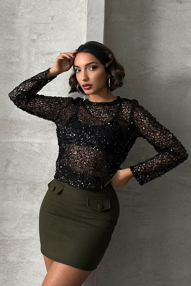 Sequin Lace Wholesale Blouse - Brand: Topshow - Women & Kids, Baby Clothes Wholesale - TheBS Women