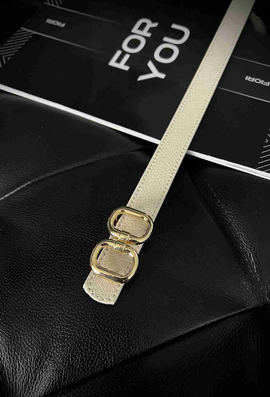 Fiori Double Gold Buckle Thin Women's Belt - Brand: Fiori - Women & Kids, Baby Clothes Wholesale - TheBS Women