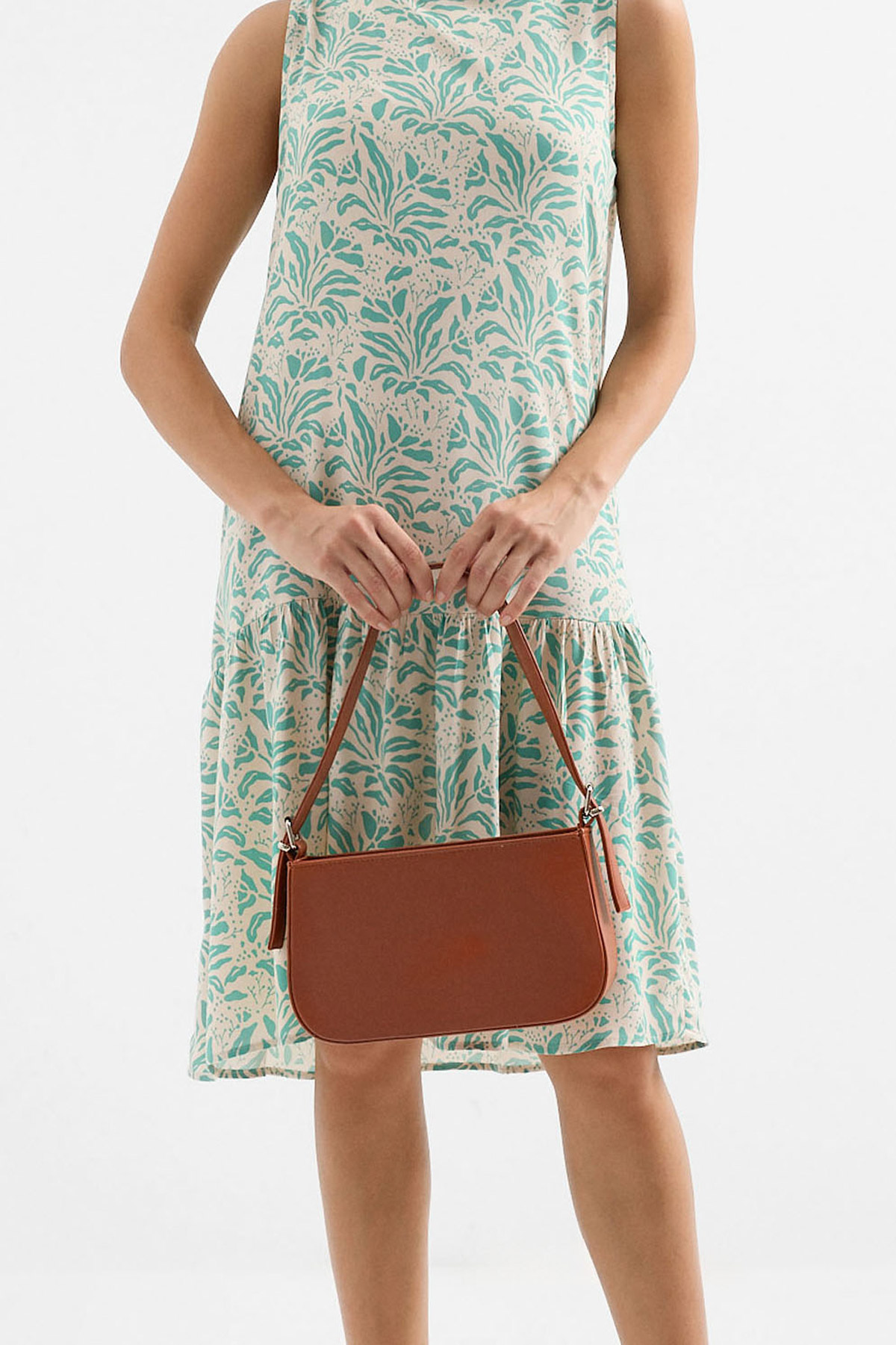 Plain Baguette Shoulder Bag - Tan - Brand: Bigdart - Women & Kids, Baby Clothes Wholesale - TheBS Women