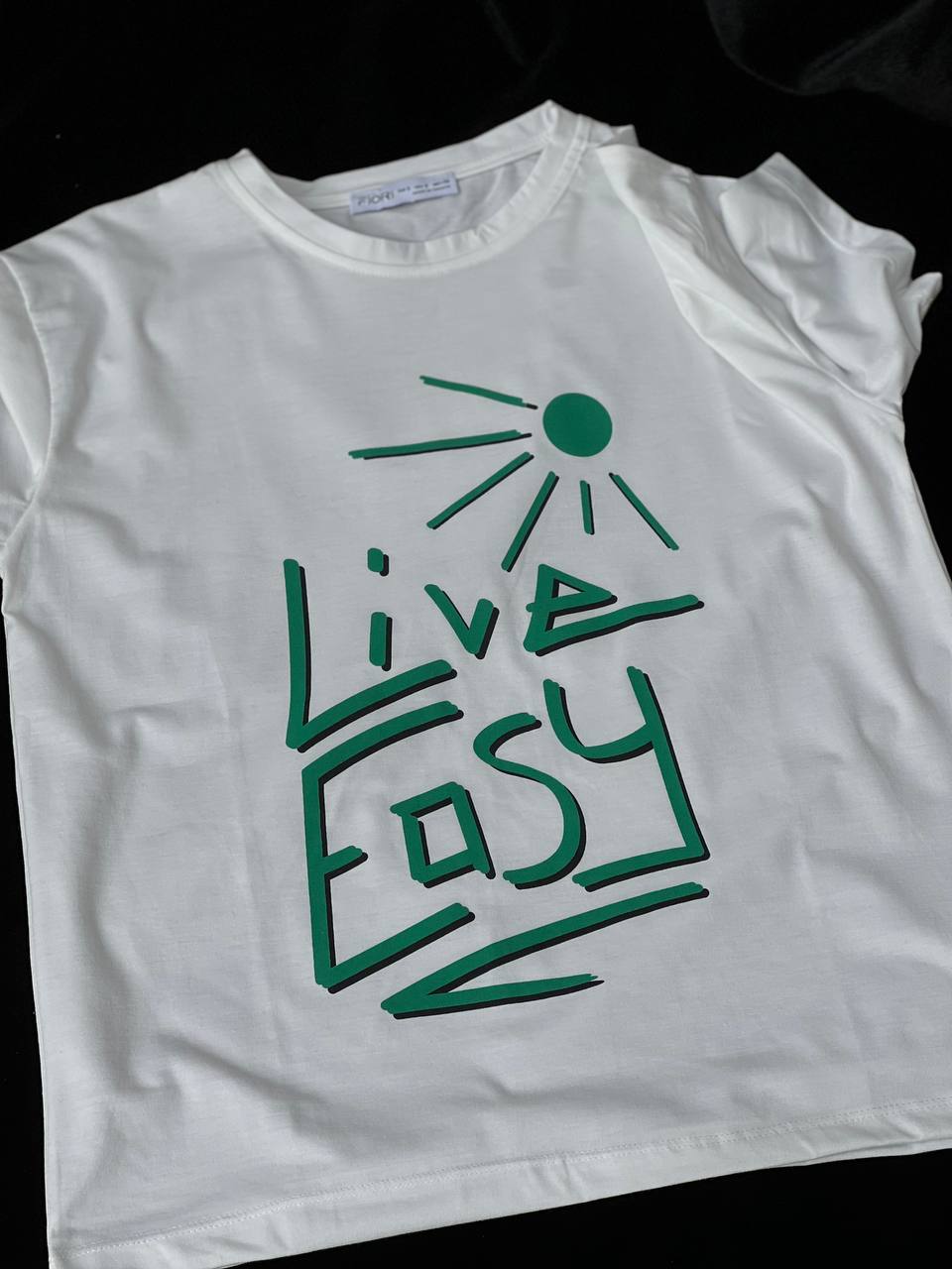 Text Printed Patterned T-shirt - Brand: Fiori - Women & Kids, Baby Clothes Wholesale - TheBS Women