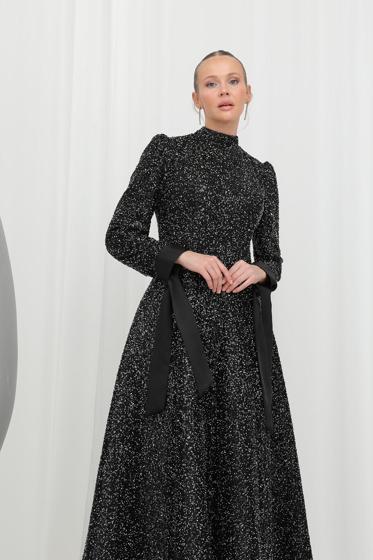 Women's Sparkly Sequin Detailed Elegant Evening Dress - Brand: Puane - Women & Kids, Baby Clothes Wholesale - TheBS Women