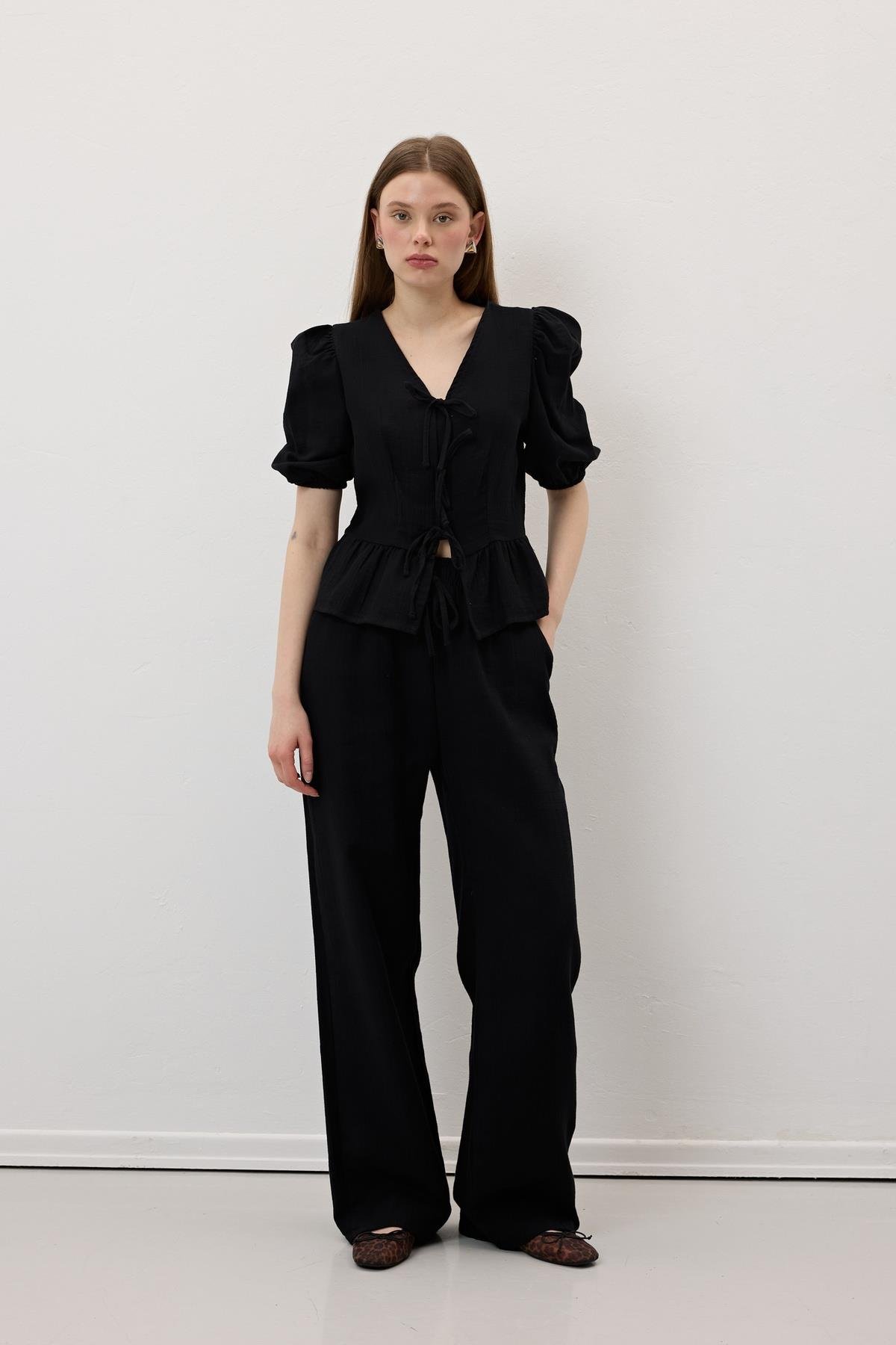 Elastic Waist Mueslin Pants - Brand: Levure - Women & Kids, Baby Clothes Wholesale - TheBS Women