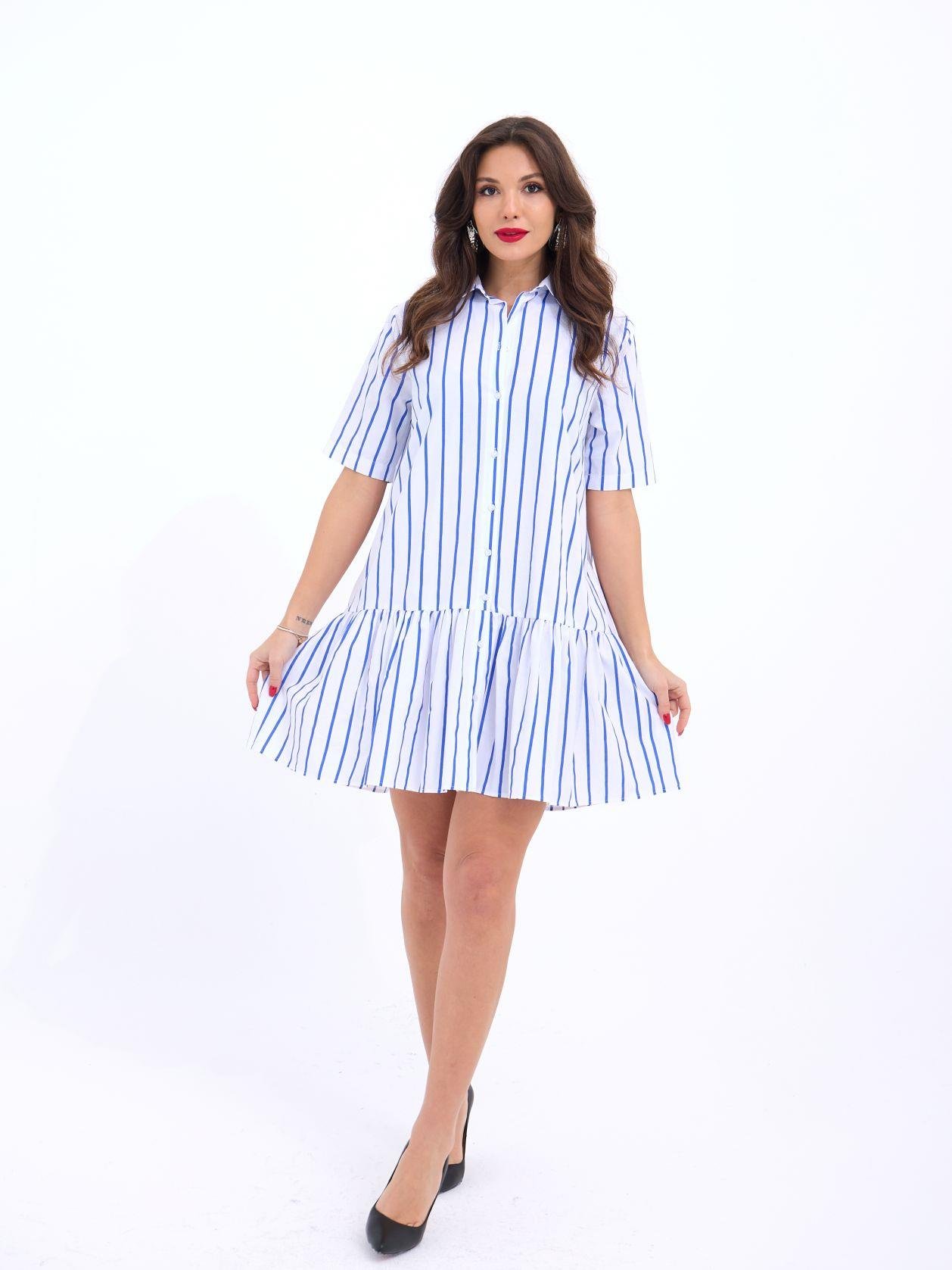 Striped Dress -& Blue - Brand: Fame - Women & Kids, Baby Clothes Wholesale - TheBS Women