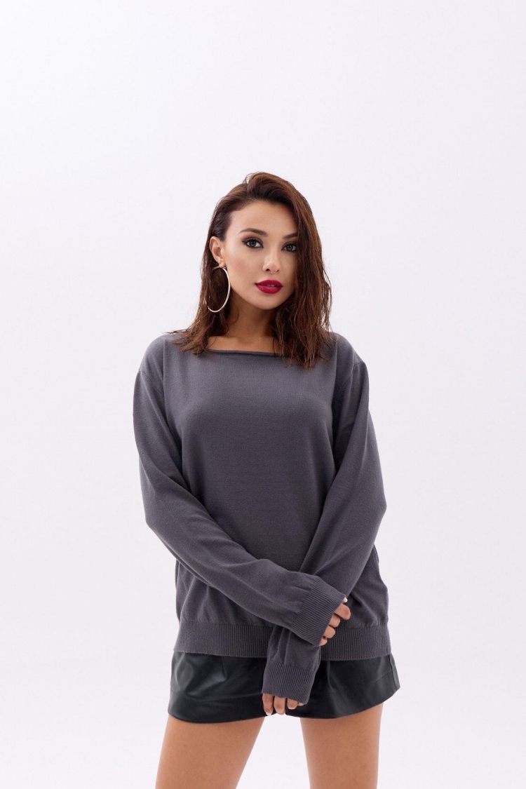 Knitted Plain Casual Sweater - Brand: Fame - Women & Kids, Baby Clothes Wholesale - TheBS Women