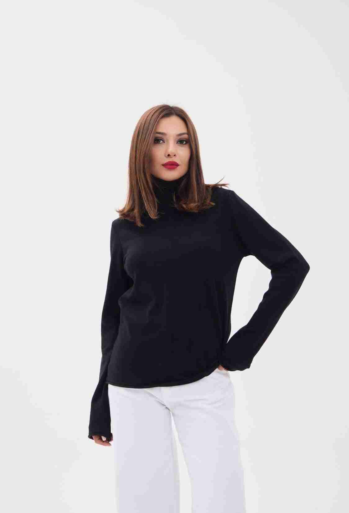 Knitwear Plain Turtleneck Casual - Brand: Fame - Women & Kids, Baby Clothes Wholesale - TheBS Women