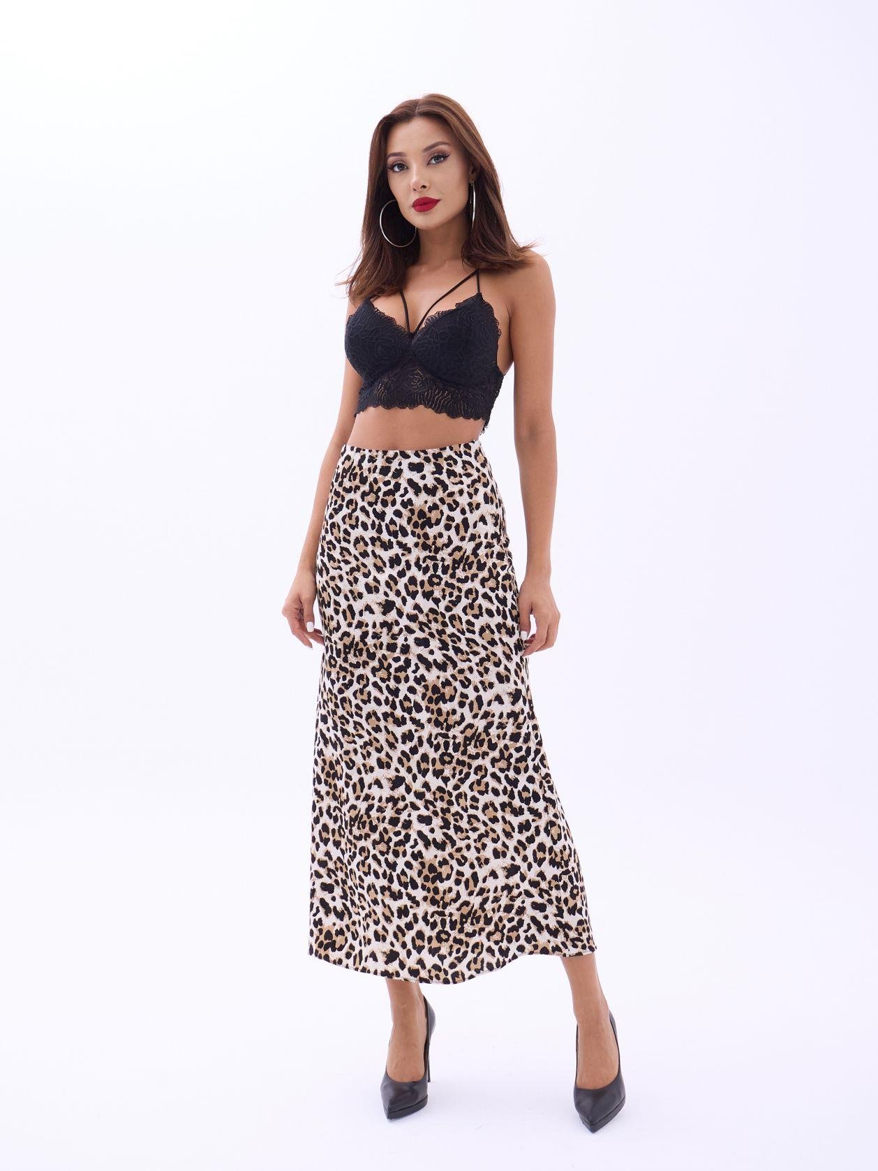 Leopard Print Midi Skirt – Brand: Fame – Women & Kids, Baby Clothes Wholesale – TheBS Women