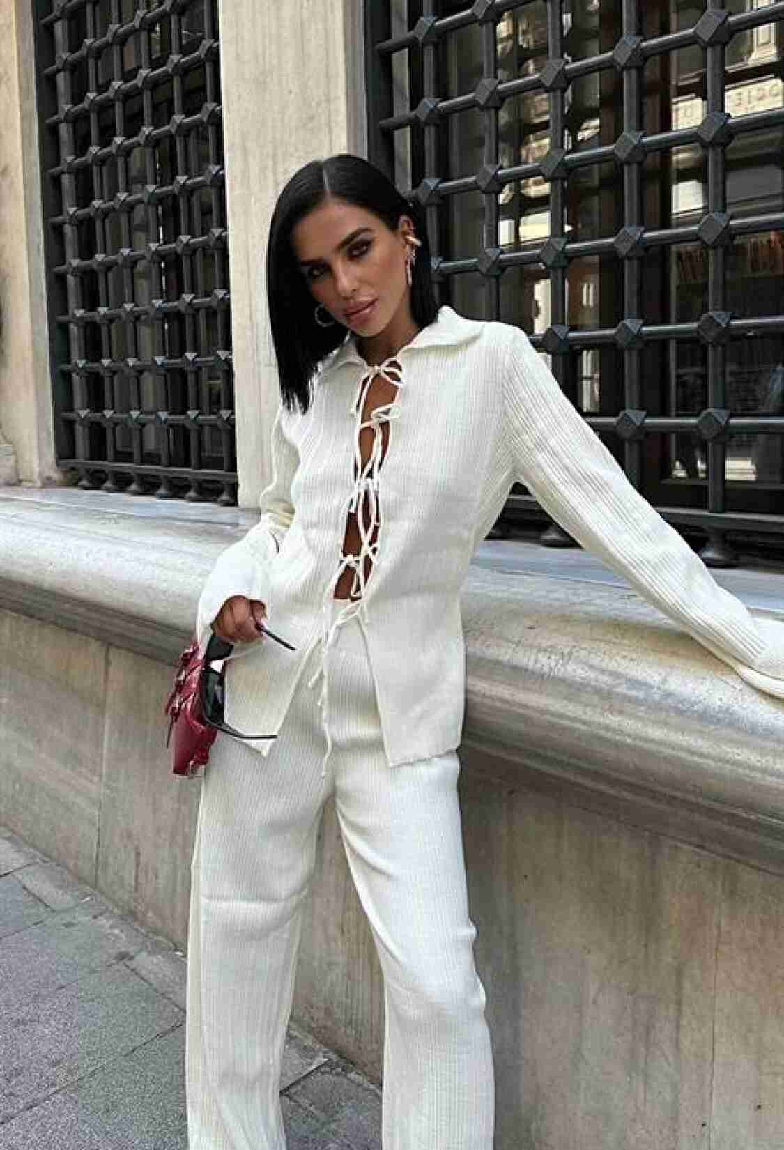 Rope Tie Detail Corduroy Suit - Brand: Sobe Istanbul - Women & Kids, Baby Clothes Wholesale - TheBS Women