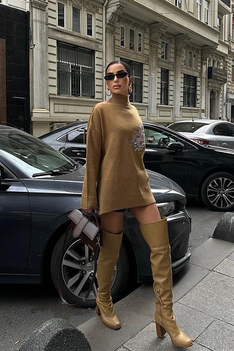 Embroidered Detailed Knitwear Sweater - Brand: Sobe Istanbul - Women & Kids, Baby Clothes Wholesale - TheBS Women