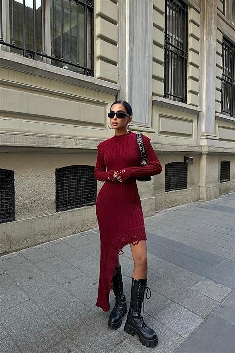 Asymmetrical Cotton Knit Dress - Brand: Sobe Istanbul - Women & Kids, Baby Clothes Wholesale - TheBS Women